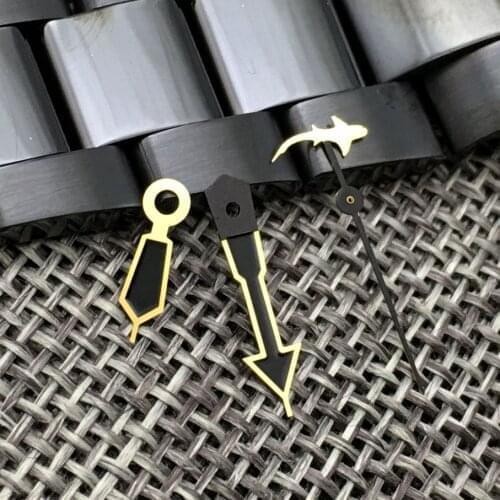 New Arrival Watch Hands Fit For NH35 NH36 Model 7s26 4r35 7009 Automatic Movement Black/Red Color Fish Second Hand