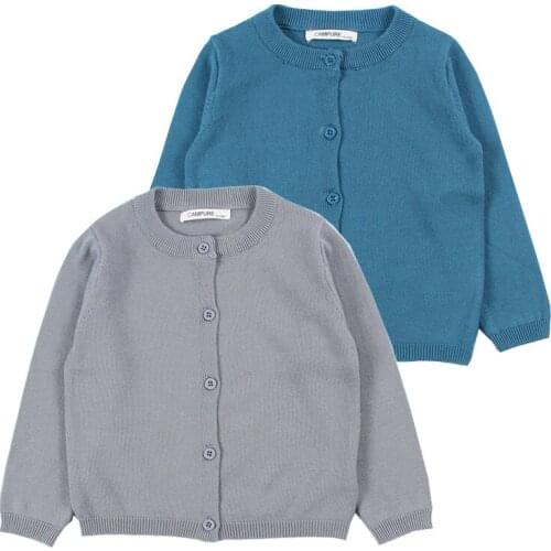 Solid Color Boys Girls Sweaters Cotton Blend Winter Cardigan Toddler Kids Knitted Wear Fall Childrens Clothe Over 20 Colors