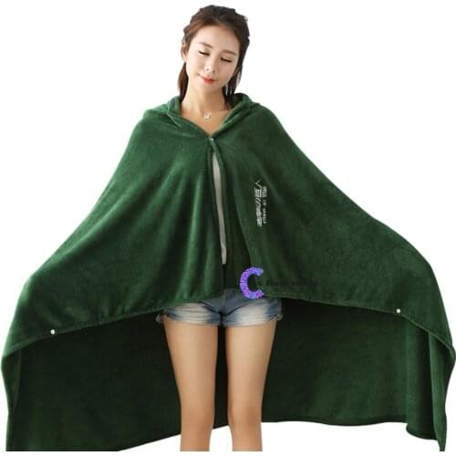 2021 New Fashion Attack on Titan Blanket Cloak Shingeki No Kyojin Survey Corps Cloak Cape Flannel Cosplay Hoodie