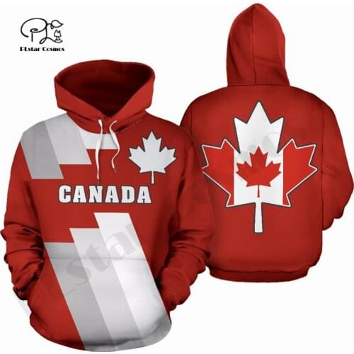 PLstar Cosmos 3DPrint Newest Culture Canada Flag Funny Premium Awsome Unique Harajuku Streetwear Unisex Hoodie/SweatshirtZip F-4
