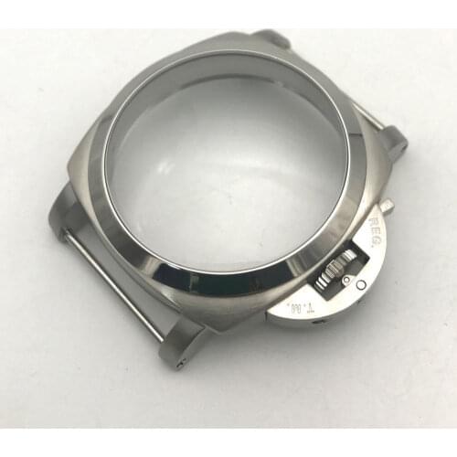 47mm Stainless Steel Hand-Winding Polished Watch Case for ETA 6497 6498 For Seagull ST36 Watch Movement Repair Parts