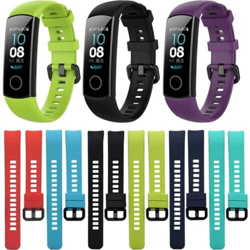 Soft Silicone Watch Strap For Honor Band 4 5 Wristbands Accessories Replacement Sport Strap For Huawei Honor Band 5 4 Bracelet