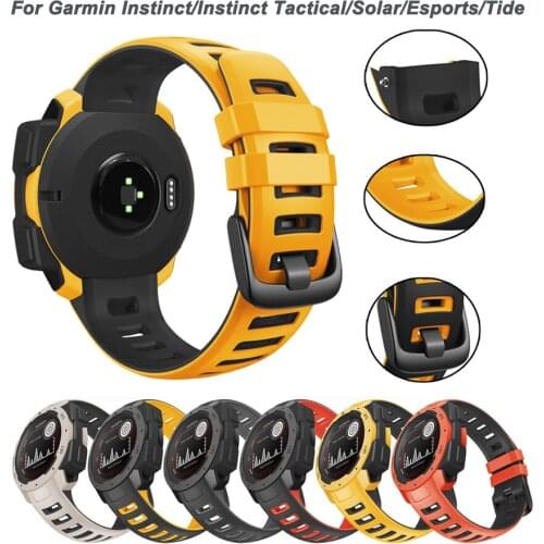 Band for Garmin Instinct 22MM Smart Watch Strap Sports Silicone Replacement Wristband Colorful Bracelet Strap Smart Accessories
