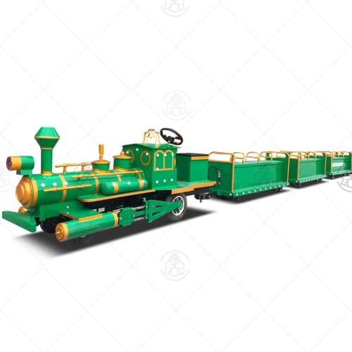 SANCHUAN TRAIN-Amusement Rides Straddle Trackless Train Electric Motor Mini Classical Iron 4 Wheels Sightseeing Trains