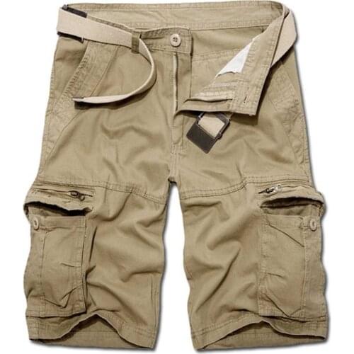 Fashion Summer Men Cargo Shorts Pants Straight Loose Baggy Streetwear Clothing with Leg Big Pockets