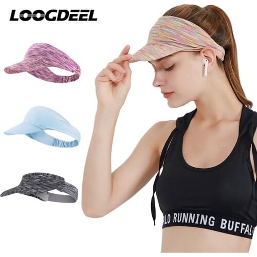 LOOGDEEL Sports Hat UV Protection Sunshade Stretch Fabric Cap Cycling Headwear Running Fishing Fitness Men Women Bandana