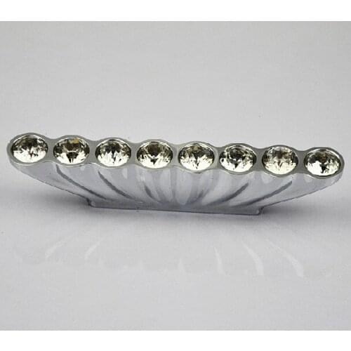 UNILOCKS 64mm Modern Fashion Gem Chrome plated Glass Crystal Handles And Knobs For Cabinets Drawer Cupboard Pulls Bar