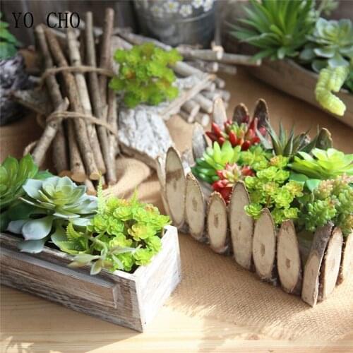 YO CHO Artificial Lotus Succulents Plants For Garden Home Bar Decoration Lifelike Fake Green Succulent DIY Hotel Accessories