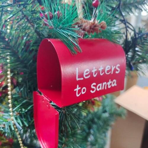 Hanging Ornament Mailbox Design DIY Craft Xmas Tree Pendant Candy Box Christmas Decoration Gift Easy Installation for Home