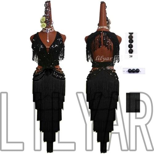 New Latin Dance Dress Competition Dress Costumes Skirt Performing Dress Adult Customize Children Red Matador Skirt Split Skirtes