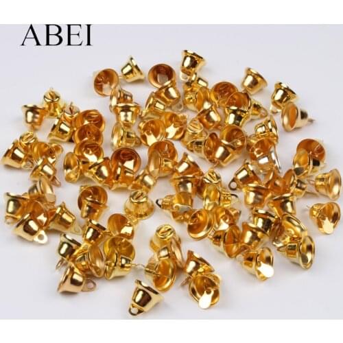 11mm 100pcs small Gingle Bell Gold bells DIY Handmade Metal Crafts Wedding Home Party Decoration