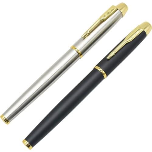 14Pcs Luxury Silver Plating Fountain Pen High Quality Standard Type 0.5mm Nib Ink Pen Writing Office School Stationery Supplies