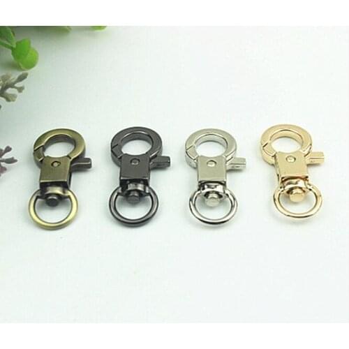 20 pieces/lot) Wholesale luggage hardware die-casting plating DIY handbag chain spring buckle bag hook hardware accessories