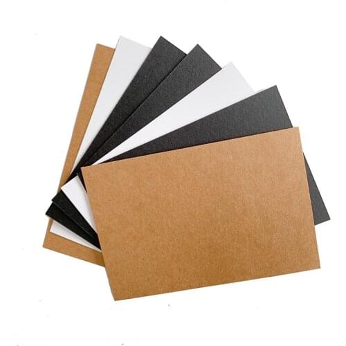 20Pcs/lot Vintage Blank Series Kraft Paper Gift Card Postcard DIY Greeting Cards Brown/White/Black 14*10CM