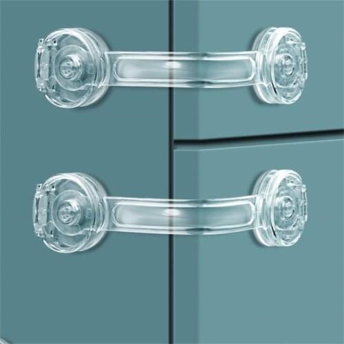 5pcs Cabinet Lock Easy to Use Easy Installation Rubber Child Safety Lock Kitchen Refrigerator Doors Windows Sticky Lock E12032