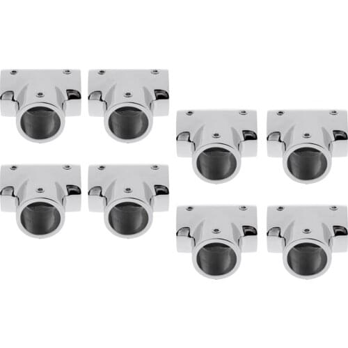 8 Pieces 1 '' 90 Degree 316 Stainless Steel Boat Handrail Fitting Tee