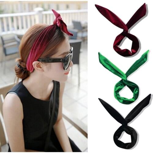 Velvet Yoga Rabbit Ears Headband Women Girls Hair Head Band Wrap Accessories For Women Sports Hairband Headdress Headbands