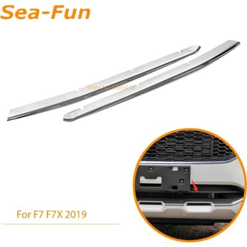 For Haval F7 F7X 2019 Car Front Down Grille Strips Bumper Protection Cover Decoration Trim Sticker Chromium Styling Accessories
