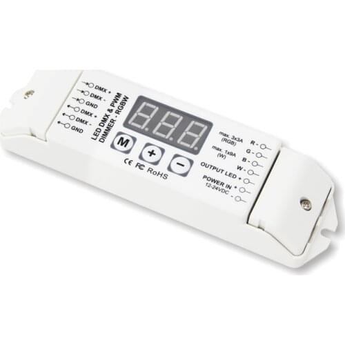 BC-834 4 channels RGBW LED controller DMX 512 to pwm power decoder led digital display controller