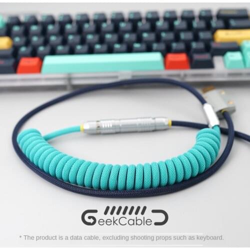 GeekCable Manual Customized Mechanical Keyboard Data Cable GMK Theme Keycap Cable Keyboard Cable Type-C Micro Mini-USBinterface