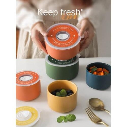 Sealed with Lid Crisper Microwave Oven Heating Lunch Box Refrigerator Dedicated Freshness Bowl Office Worker with Lid