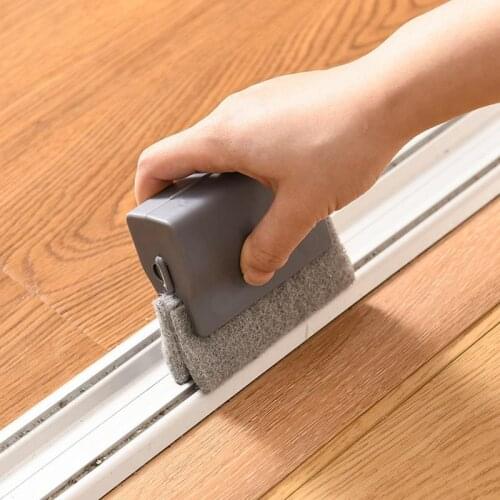 Window Groove Cleaning Crevice Cleaner Tool Handheld Scouring Pad Groove Cleaning Brush Scrubbing Pad Slot Cleaner Brush