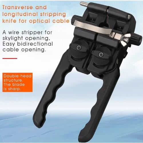 Free Shipping AUA-F9 Fiber Optic Stripper 8-30MM Longitudinal Cable Jacket Slitter Cable Sheath Opening Cutter