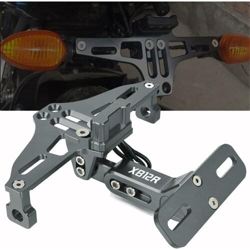 For Buell XB12R Firebolt XB12S XB12Ss XB9S XB9SL XB12Scg Motorcycle LED License Plate Holder Support Plaque Moto Bracket Frame