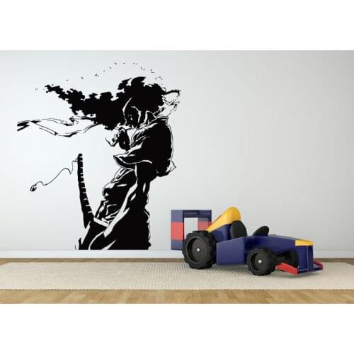 Wall Sticker Home Decor Living Room Art Waterproof Vinyl Mural Wall Decal Samurai Ninja Cartoon Sticker Bedroom New Design LA149