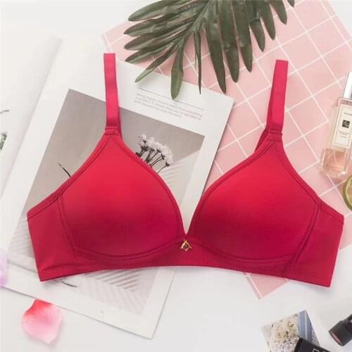 New lingerie comfortable sweat-absorbent body without rim underwear soft zero bond simple thin breathable smooth solid bra