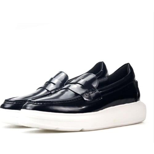 New High Quality Genuine leather casual shoes brand Loafers handmade men shoes Fashion slip on shoes for men