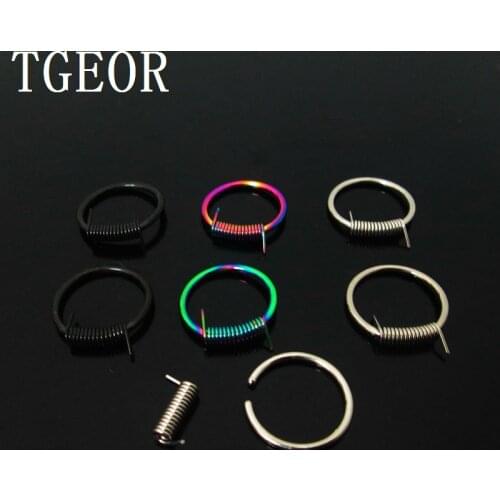 100% new Gauges BCR piercing 1 pair 16G surgical Stainless Steel spring captive ring HOT
