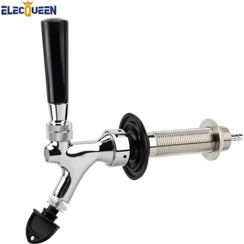 Long Shank Draft Beer Taps, Standard Beer Faucet with 127 mm long shank + Nylon Tap Brush Clean Sanitary Caps,Home Brewing Kits
