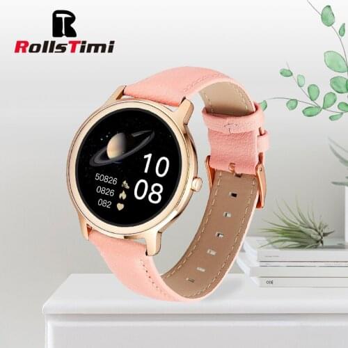 Rollstimi Smart Watch Men Lady Smartwatch ECG Fitness Tracker IP 67 waterproof 1.10 inch touch screen for Android and iOS