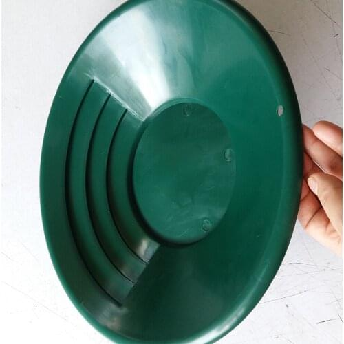 14inches Wash Brush Sifting Classifier Gold Pan Classifier Mesh Screen Mining Sifter Metal Detecting Tools Plastic Green Basin