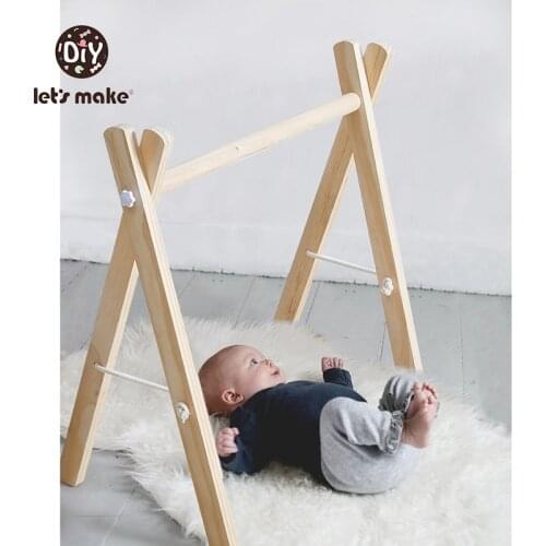 Let’s make Nordic Simple Wooden Fitness Rack Children Room Decorations Baby Play Gym Bar 2021 Wooden Baby Room Toddler Toys