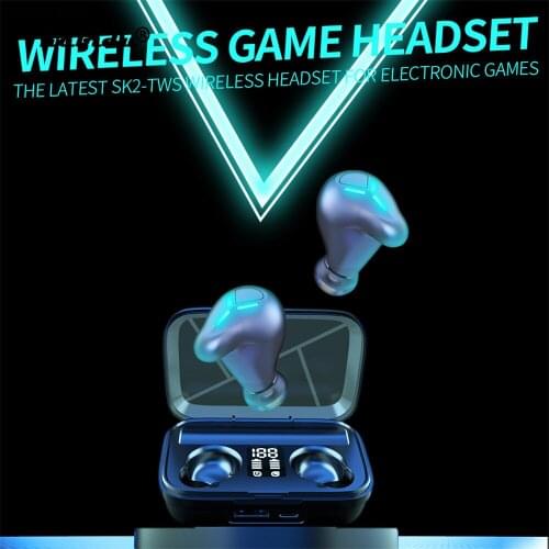 9D Sports Waterproof Headsets HIFI Bluetooth 5.2 WirelessTWS Earphones Handsfree Call For Car Driving With 2400mAh Charging Box