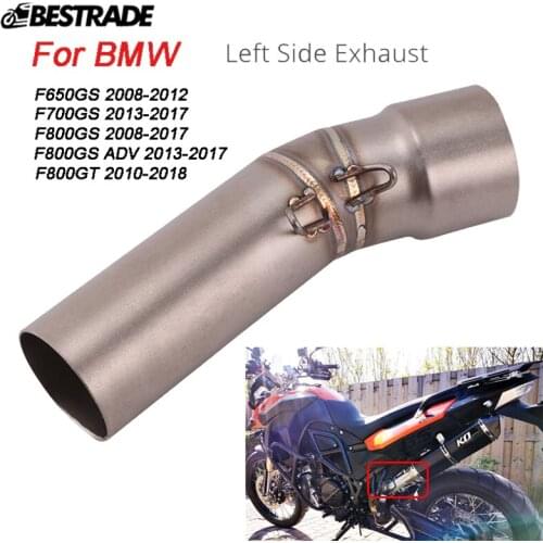 Mid Pipe For BMW F800GS F650GS F700GS 2008-2017 Motorcycle Exhaust Middle Connect Link Pipe Slip On 51mm Muffler Stainless Steel