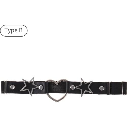 Sexy PU Leather Garter Belt Punk Leather Garters Leg Ring Harness Gifts Adjustable Heart Shape Front Lace Elastic Band Leg Rings