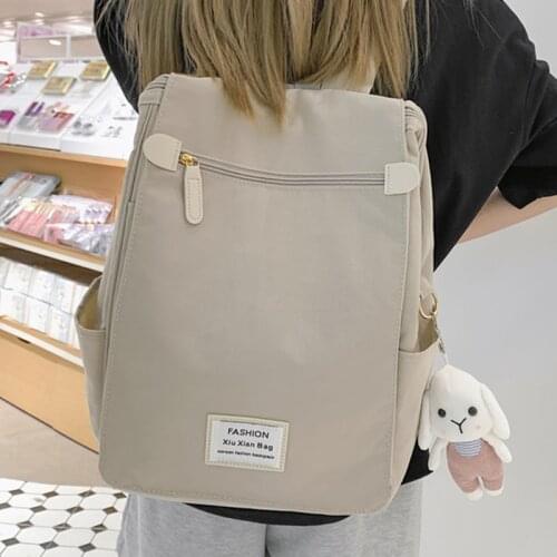 2021 Womens Backpack Bag Girls Anti Theft School Bag Female Nylon Bookbag Girl Student Rucksack Casual Ladies Bagpacks Mochila