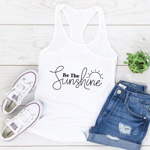 Vest Be The Sunshine Tank Cute Women Inspiration Christian Bible Tops Casual Summer Sleeveless Workout Beach Tanks