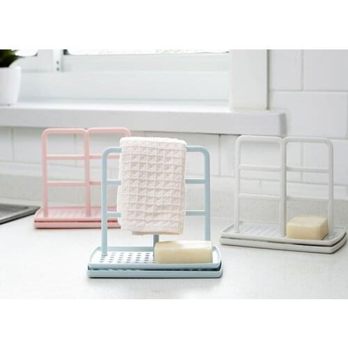 1 PC 2 Tiers Kitchen Drainer Kitchenware Shelves Dinnerware Holders Kitchen Storage Racks White/Red/Blue