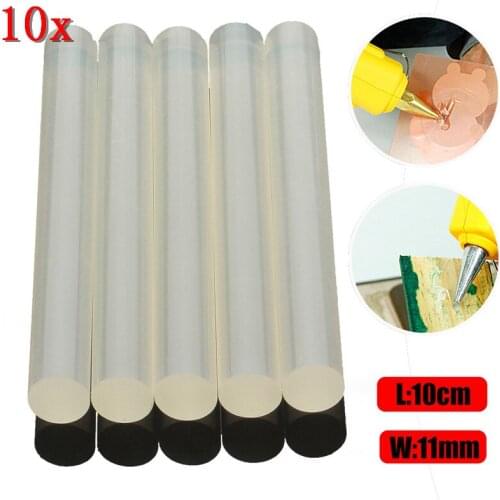 10pcs 11mm Hot Melt Glue Sticks For Heat Pistol Glun Glue 11x100mm High Viscosity Glue Car Dent Repair Tool DIY Hand Tool Sticks