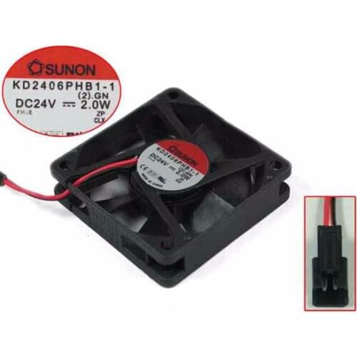 SUNON KD2406PHB1 (2).GN DC 24V 2.0W 60x60x15mm 2-wire Server Cooling Fan