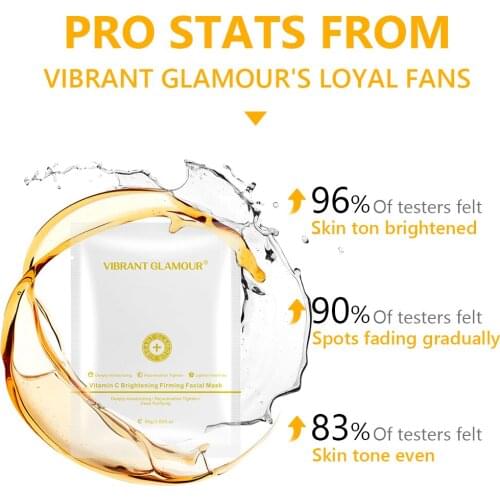 Vitamin C Brightening Firming Facial Mask Moisturizing Whitening Freckle Anti-wrinkle Anti-aging Care 5 Pack