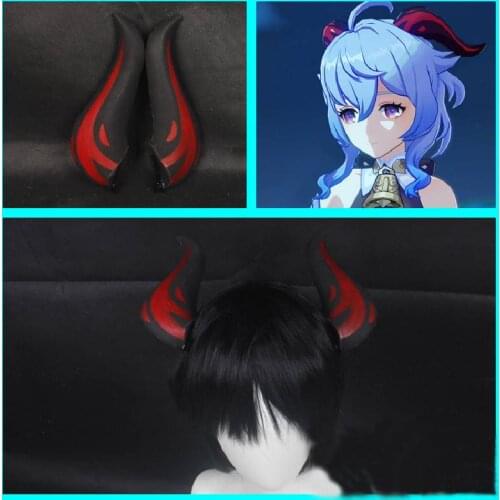 Game Genshin Impact Ganyu Cosplay Headwear Horn Hair Accessory Hairpin Hair Clip Props Accessories