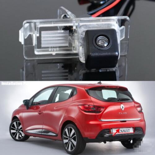 Lyudmila FOR Renault Clio 4 IV 2012~2018 - Car Back up Rear View Camera / HD CCD RCA NTST or PAL / License Plate Lamp OEM