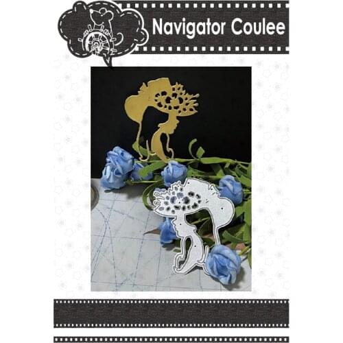 Metal cutting mold girl avatar cowboy died of scrapbook layered drawing craft supplies cutting decorative stamp punching 2021