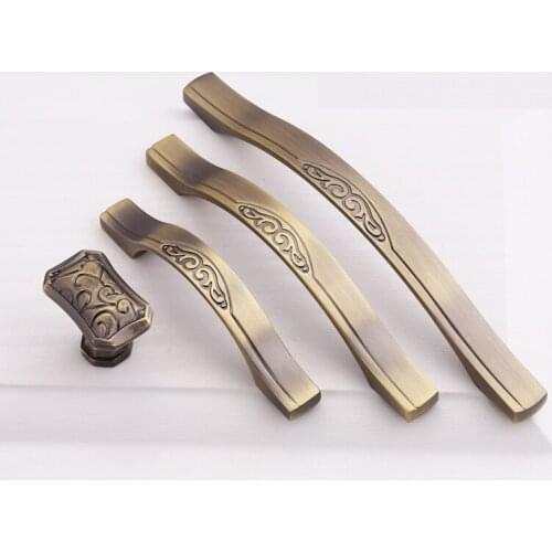 Metal pull knob/ handles hole/hole 128/96/64mm green copper color with 2.2cm screw for furniture door drawer cupboard cabinet