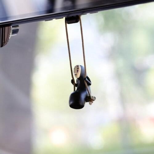 Cute Anime Car Accessorie Faceless Male Cat Pendant Auto Rearview Mirror Pendant Birthday Gift Auto Decoraction Ornaments Coche